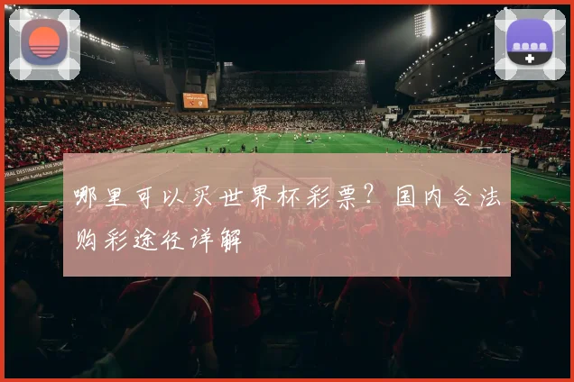 哪里可以买世界杯彩票？国内合法购彩途径详解
